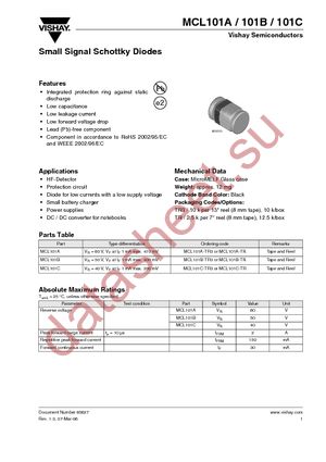 MCL101A-TR3 datasheet  